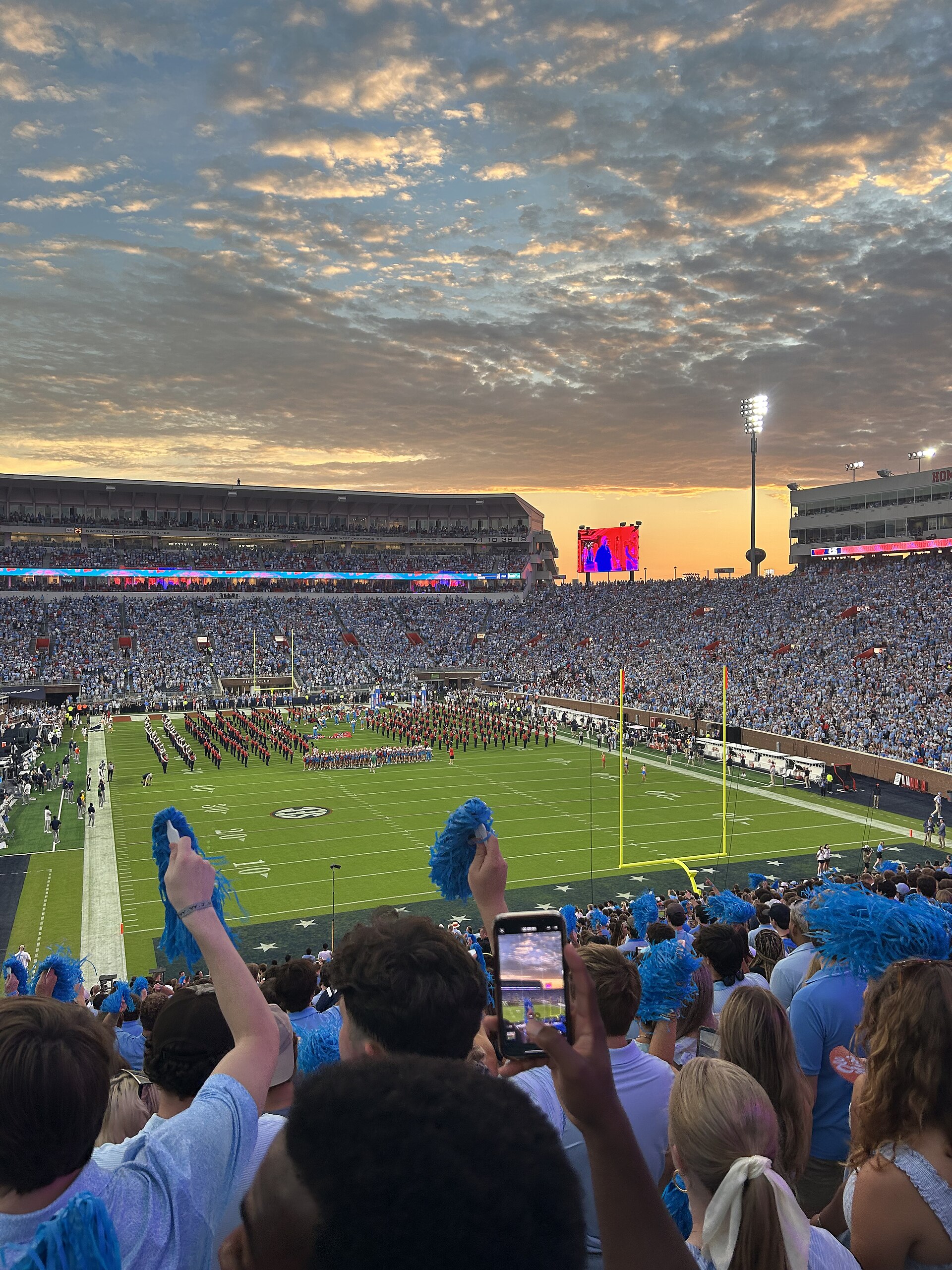 Sunset at Ole Miss Football Stadium
